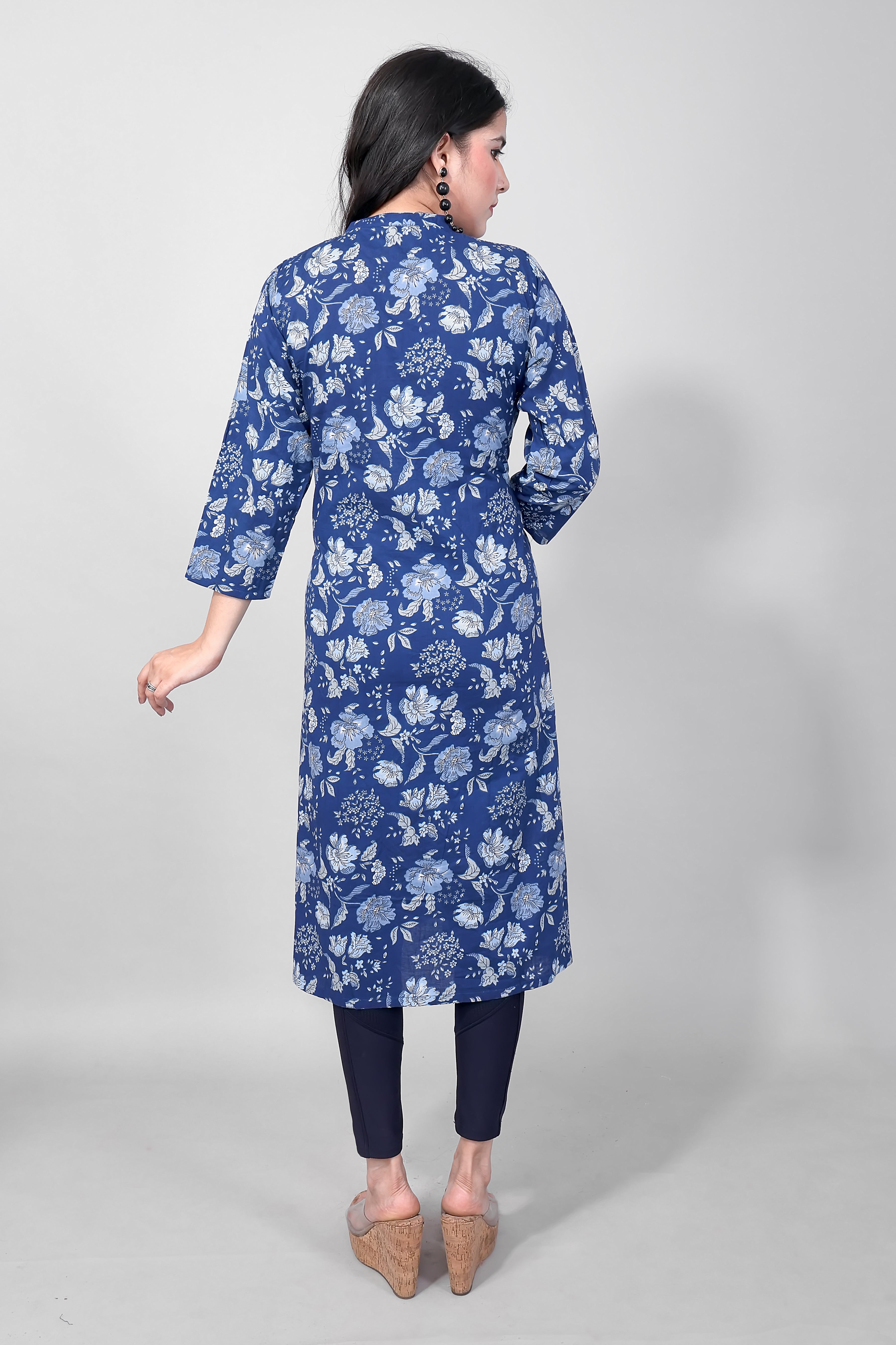 Blue Long Kurta