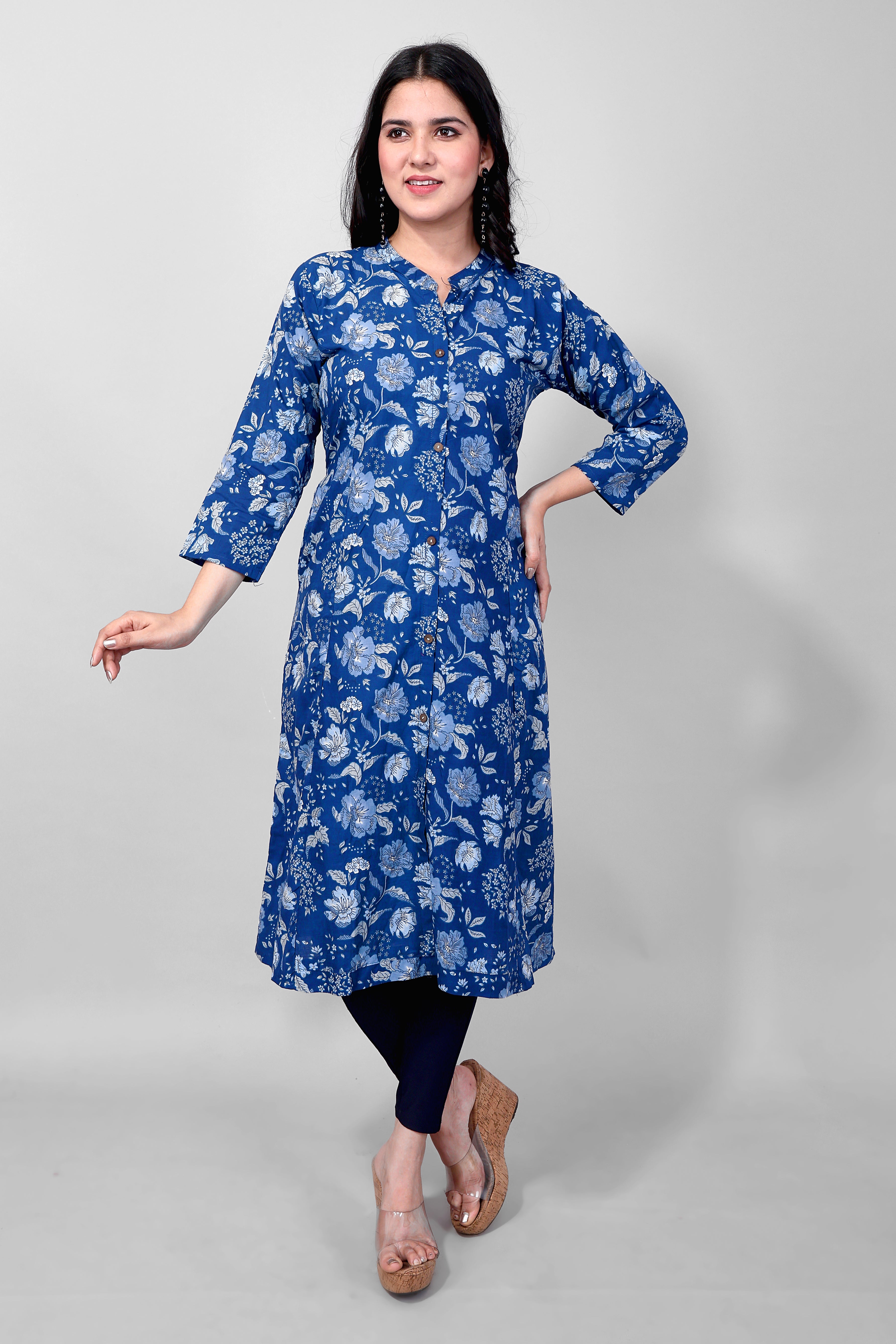 Blue Long Kurta