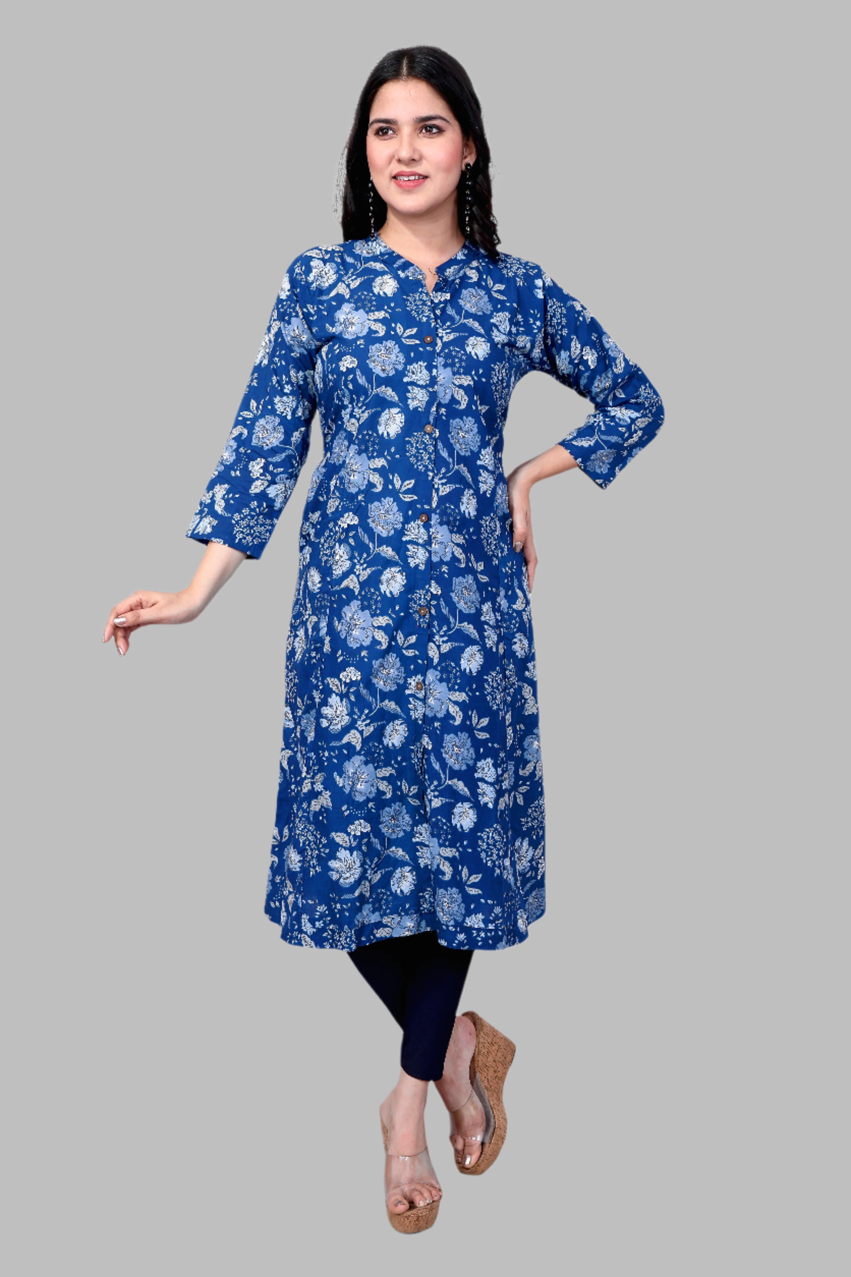Blue Long Kurta