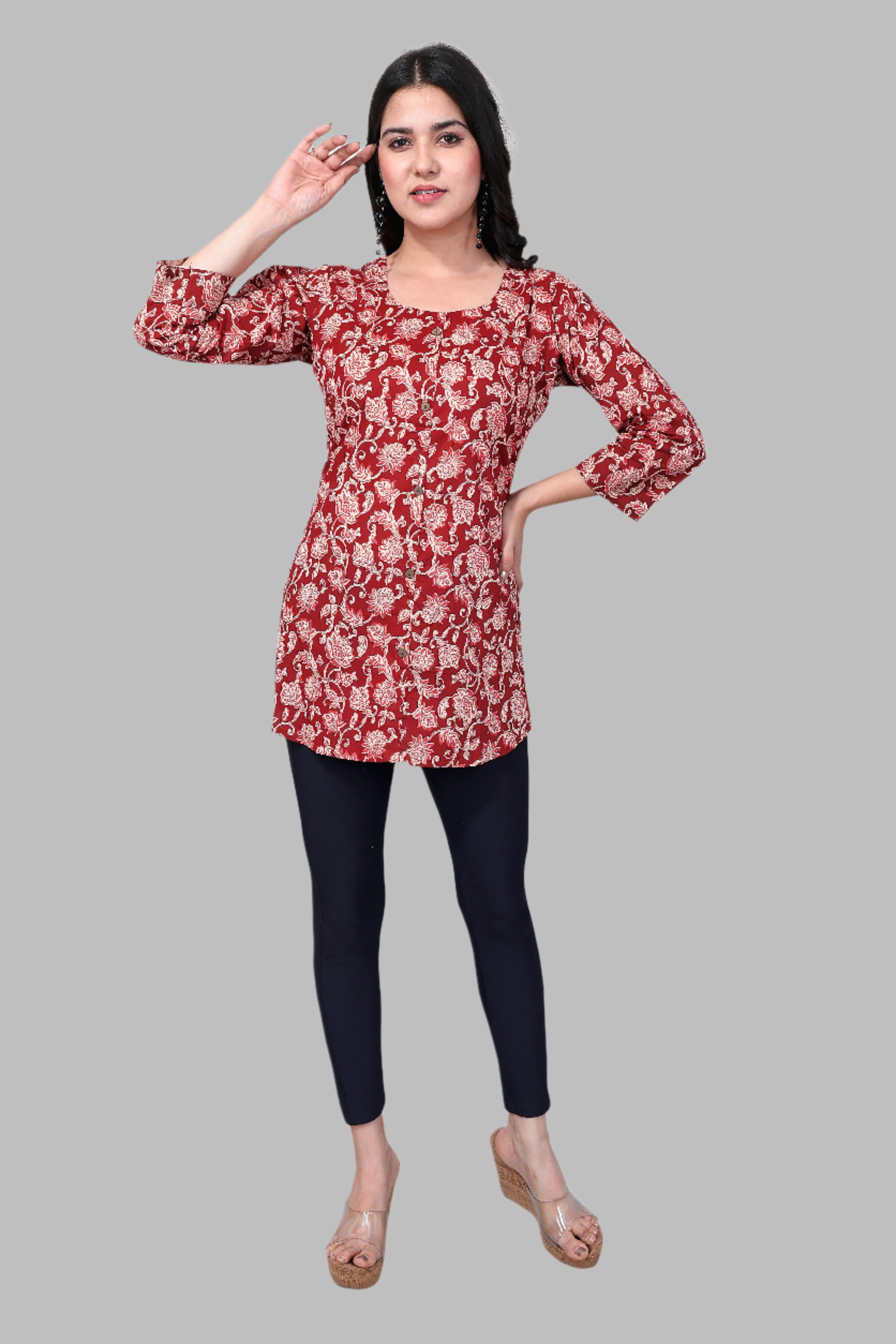 Printed Short Cotton Kurti
