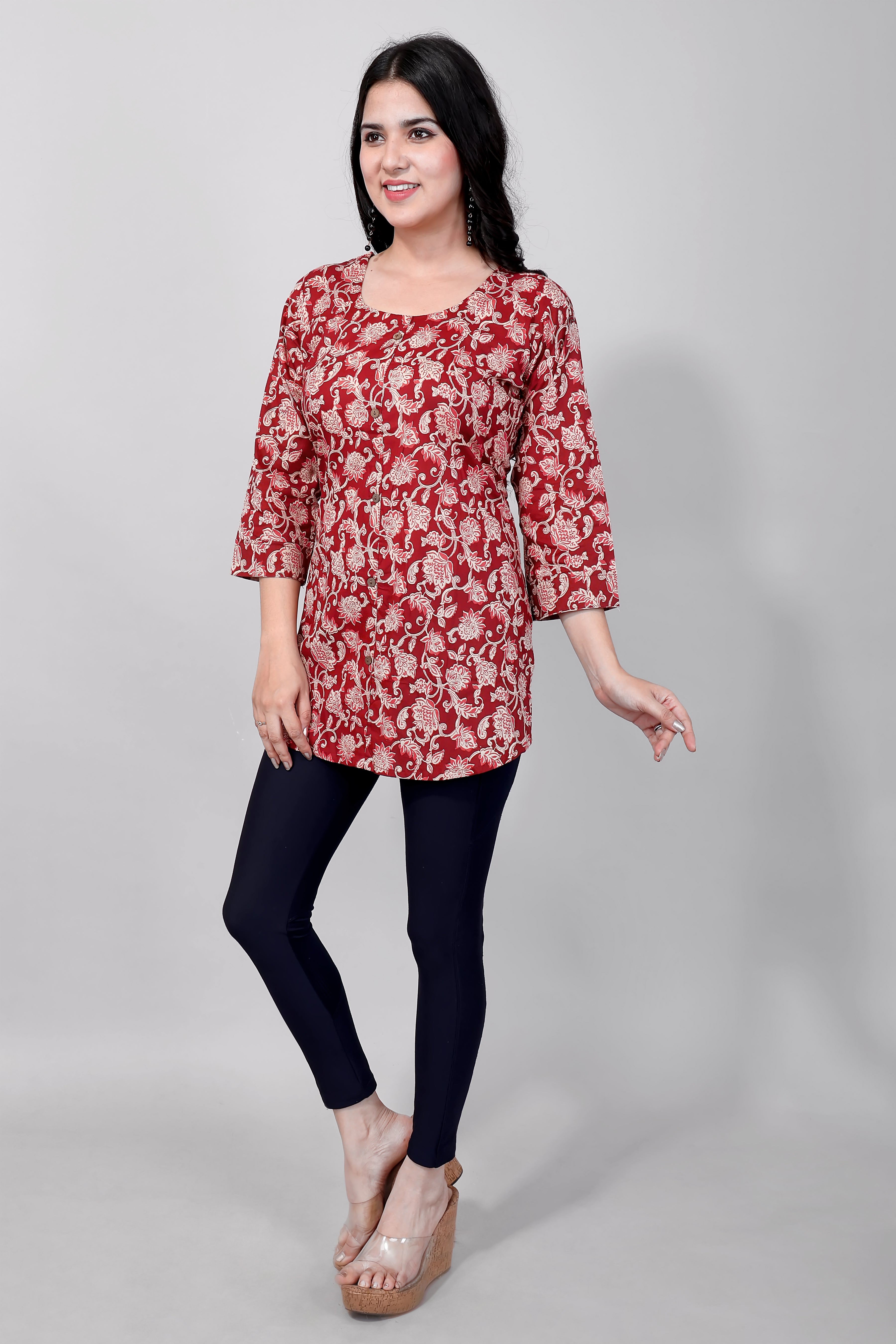 Printed Short Cotton Kurti