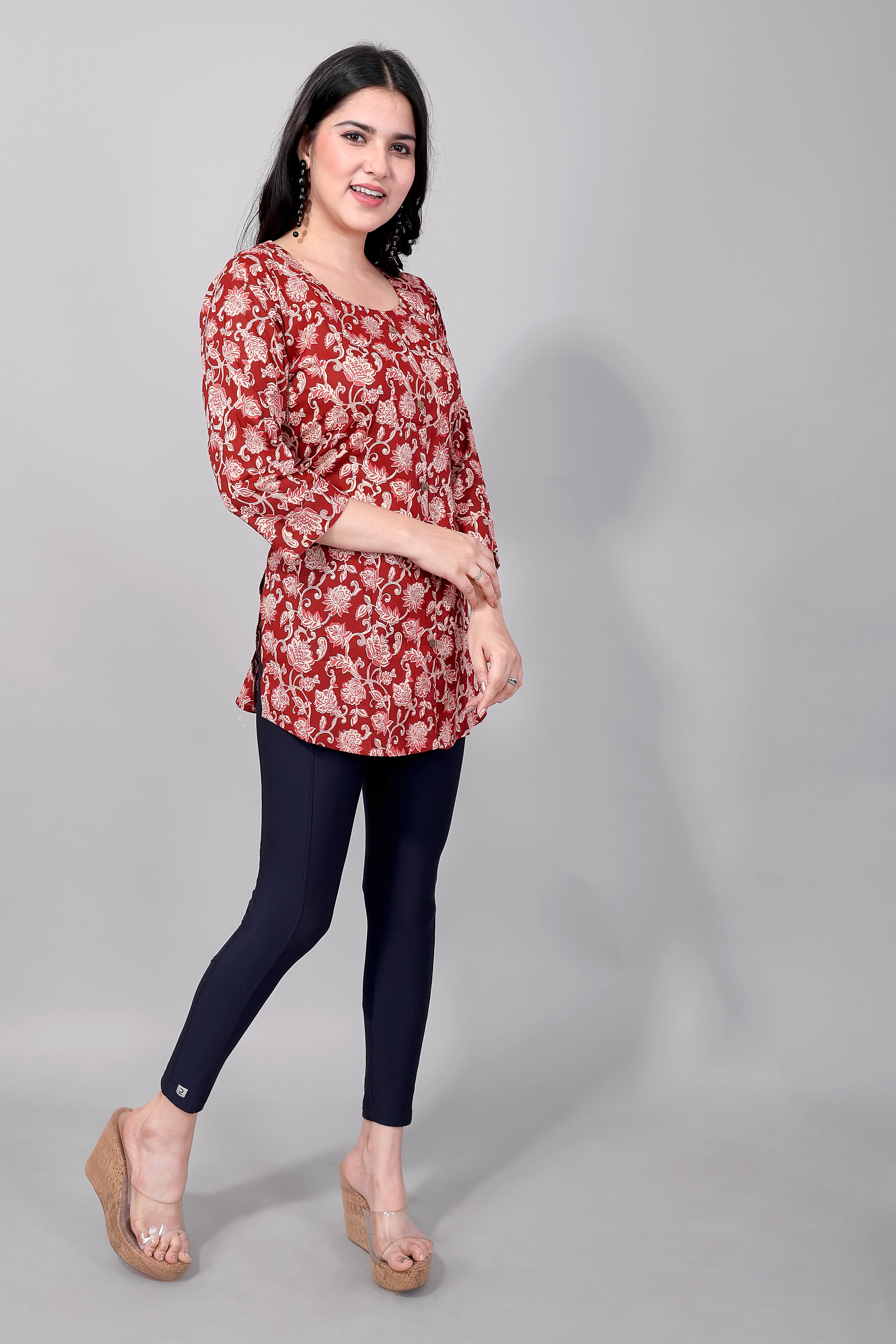 Printed Short Cotton Kurti