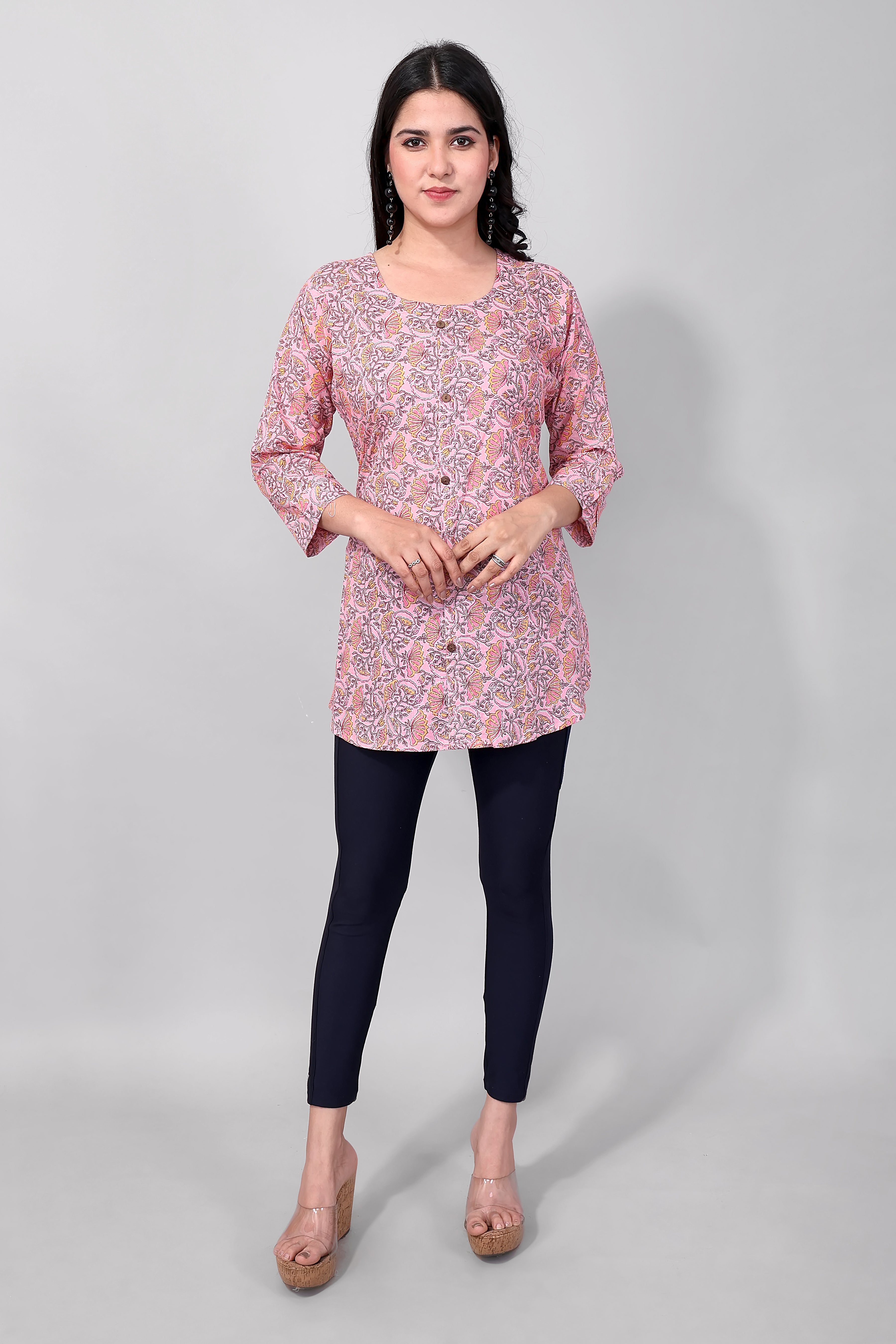 Pink Short Kurti