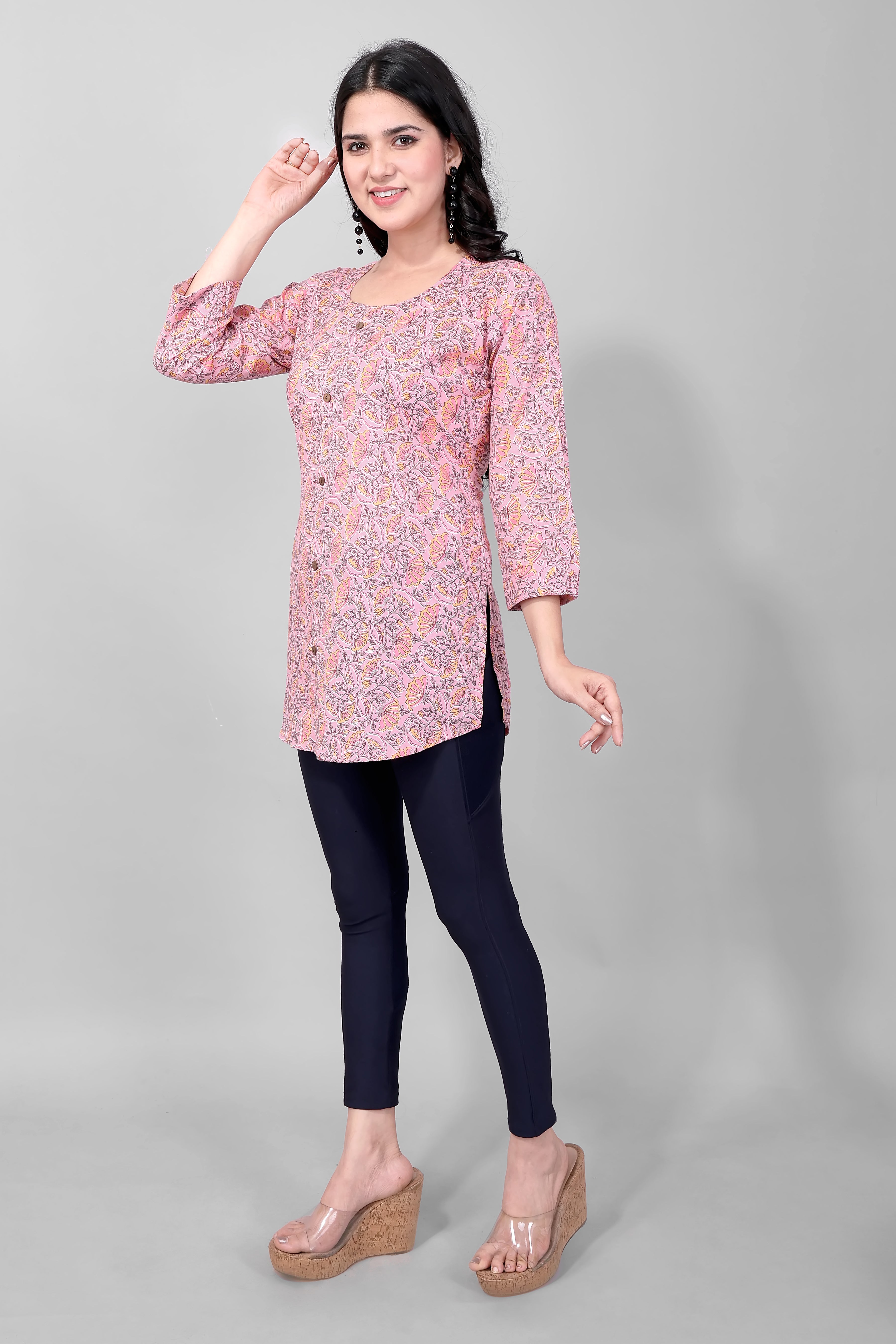 Pink Short Kurti