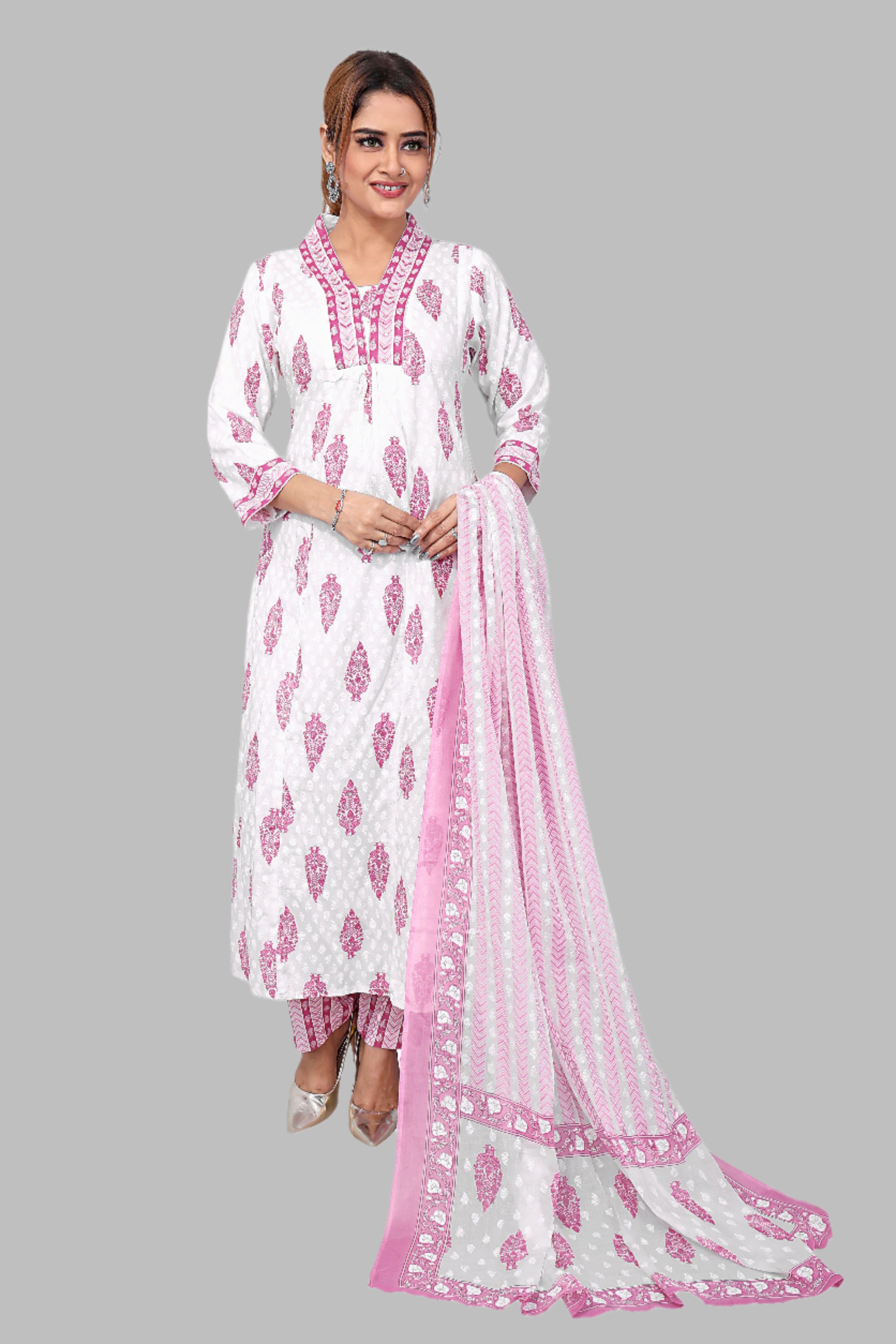 Light Pink Elegant Kurti Set