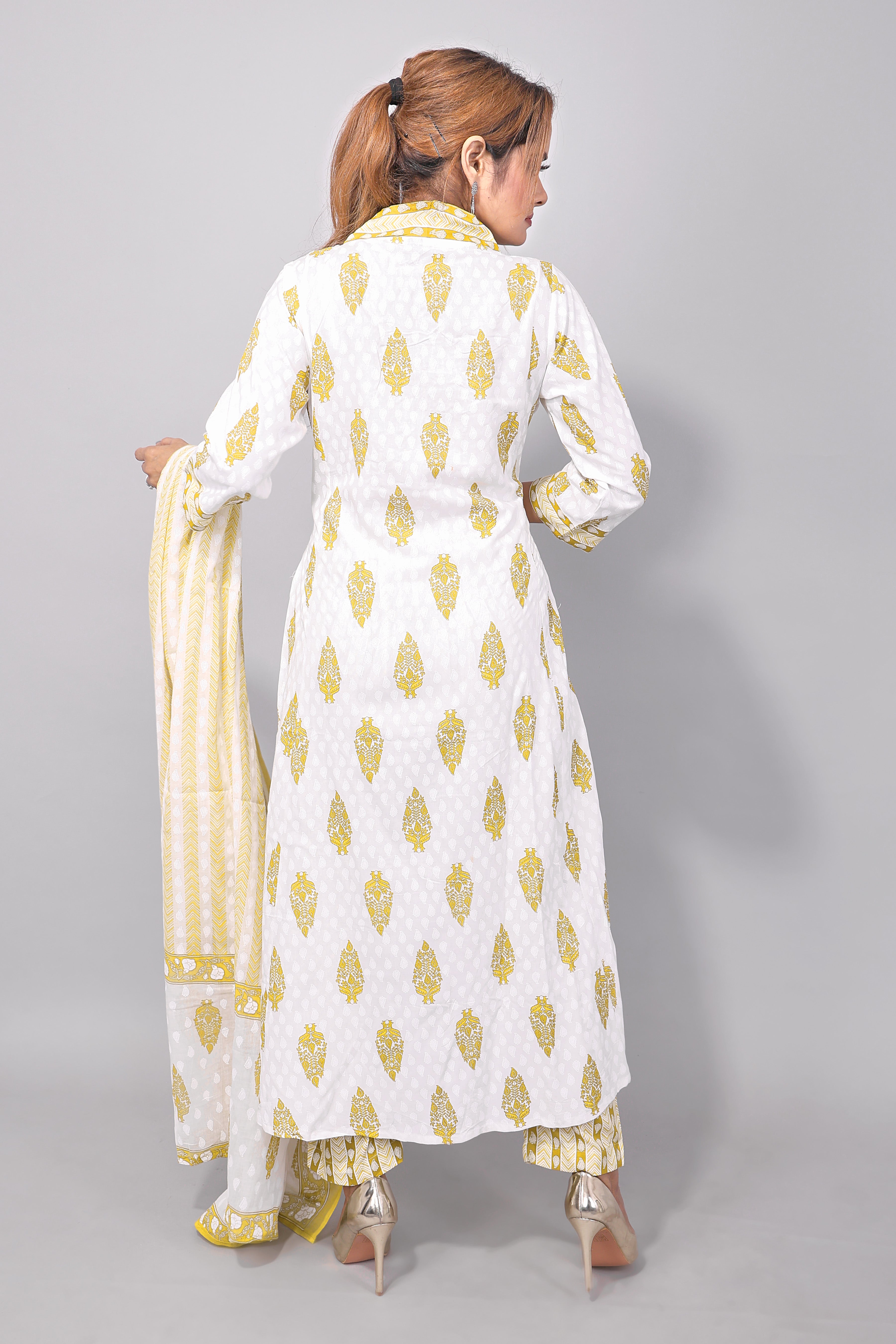 Yellow Elegant Kurti Set
