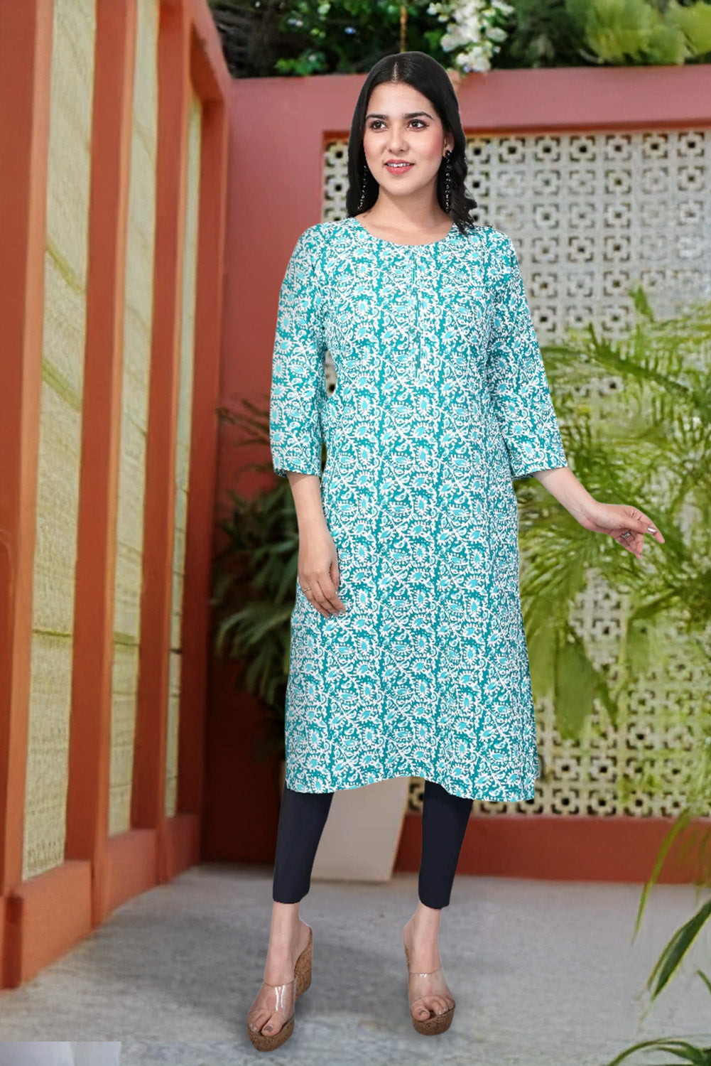 Sky Blue Long Kurta