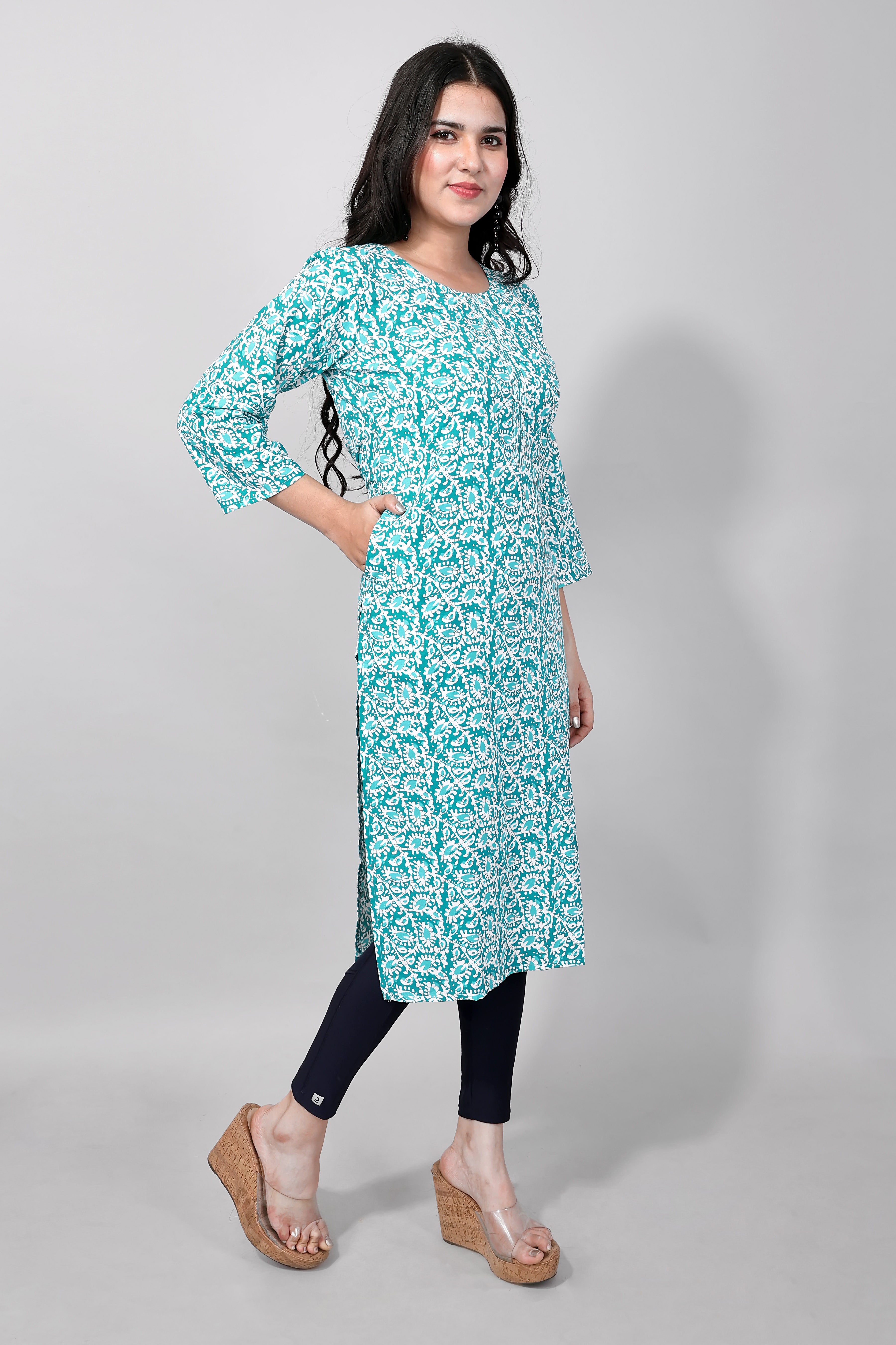 Sky Blue Long Kurta