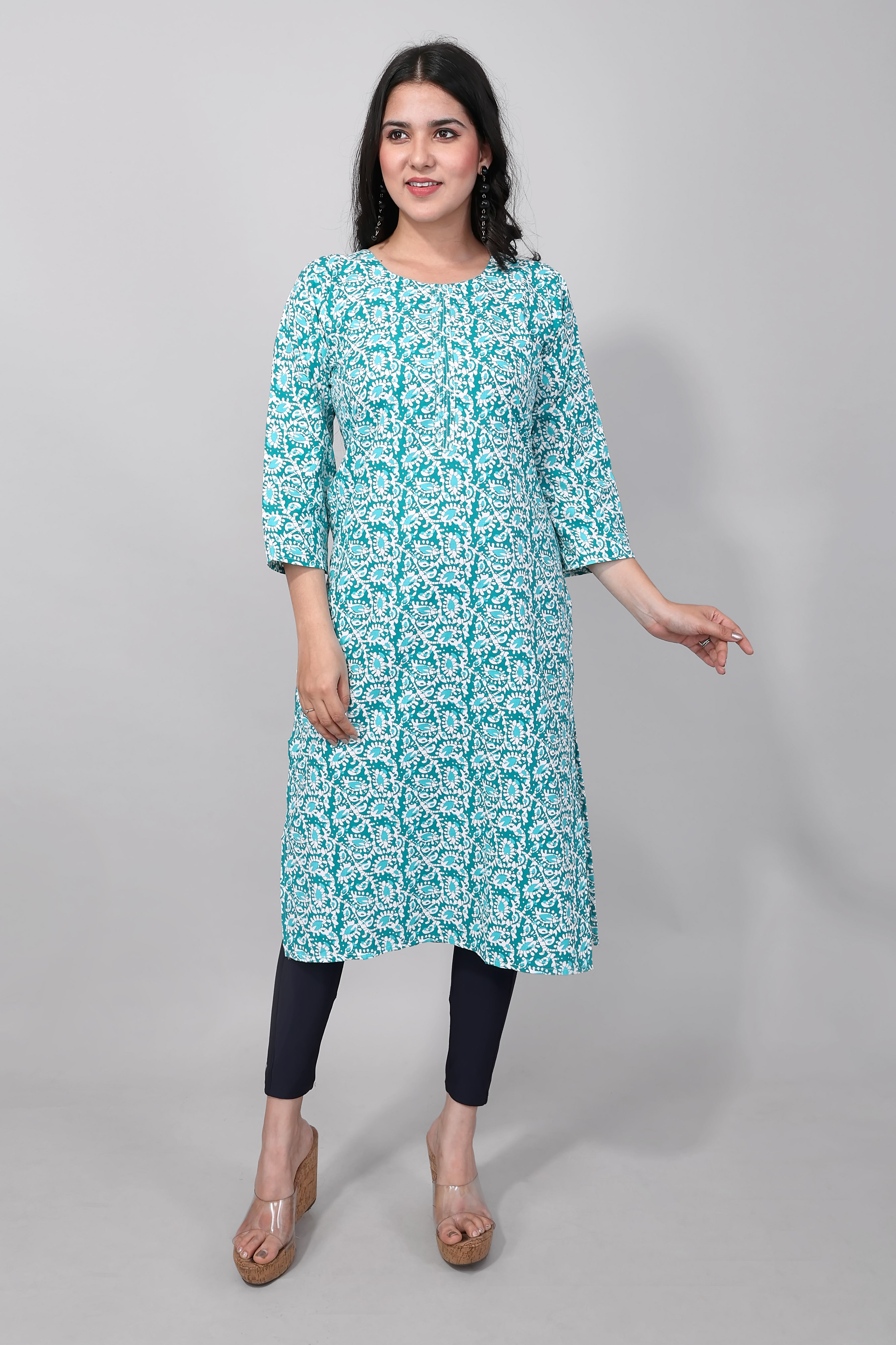 Sky Blue Long Kurta