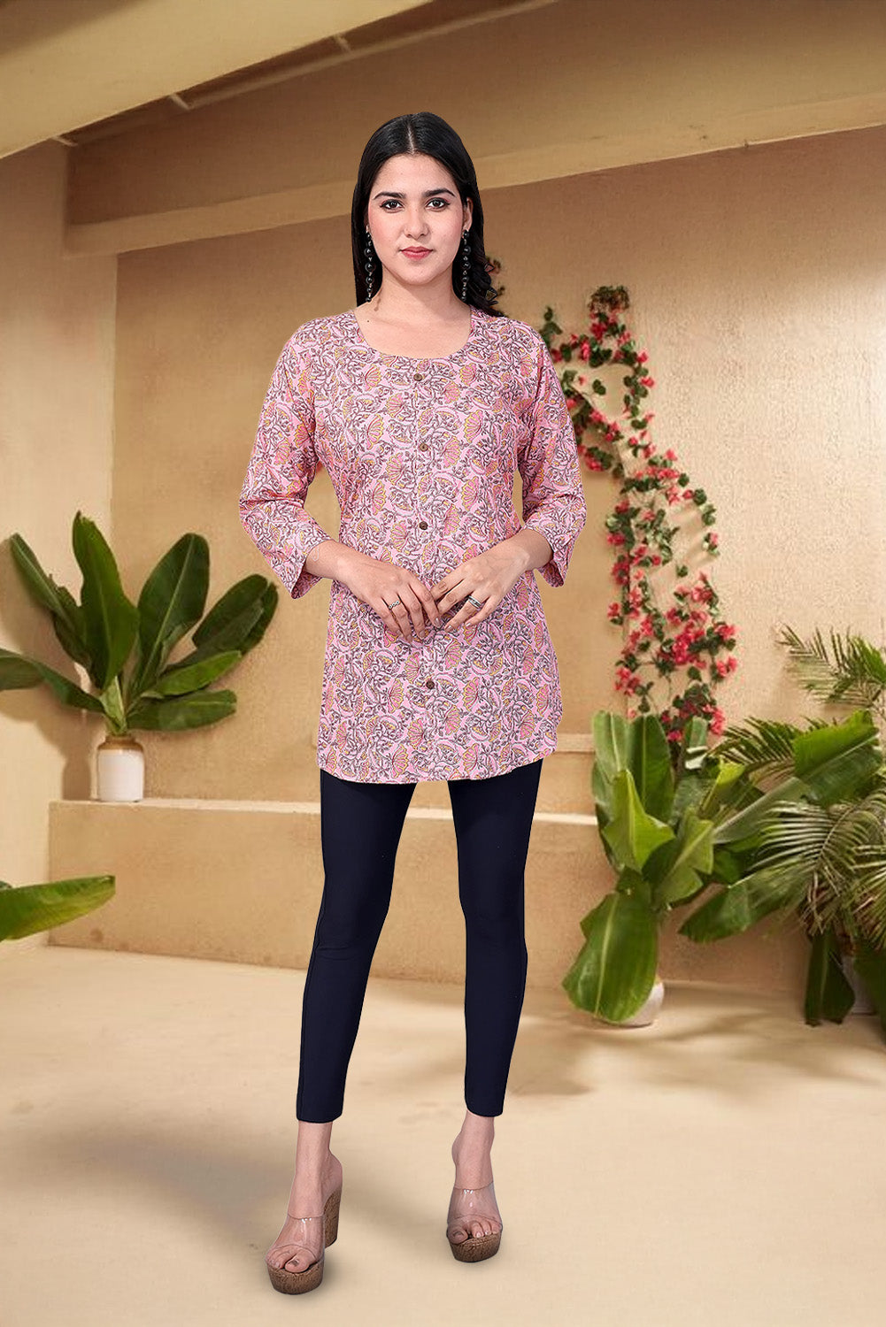 Pink Short Kurti