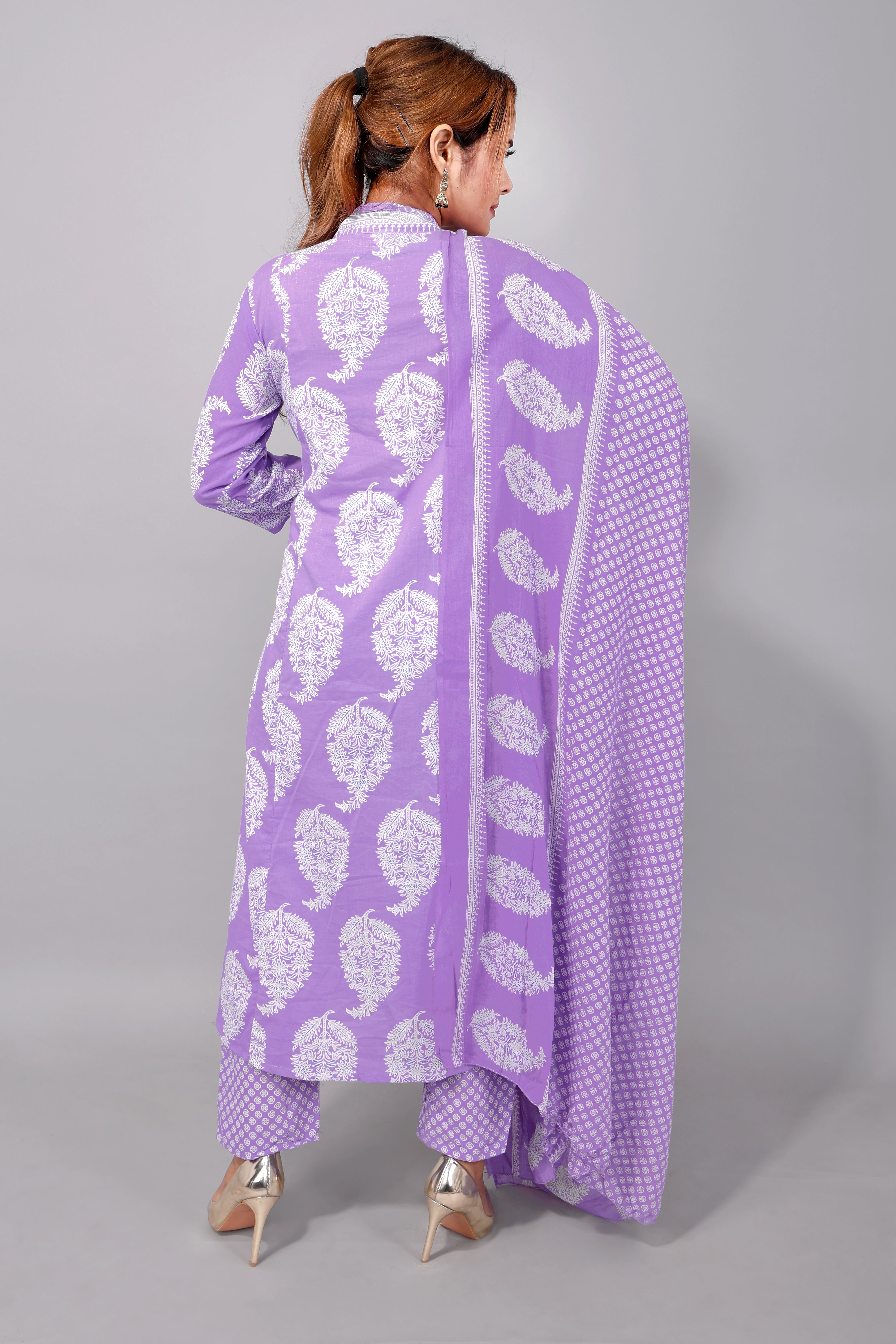 Light Purple Kurti Pant Set